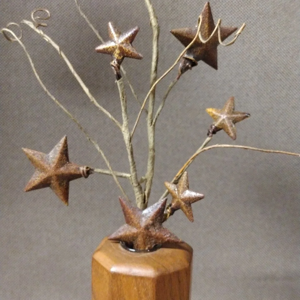 Rustic flower arrangement and vase